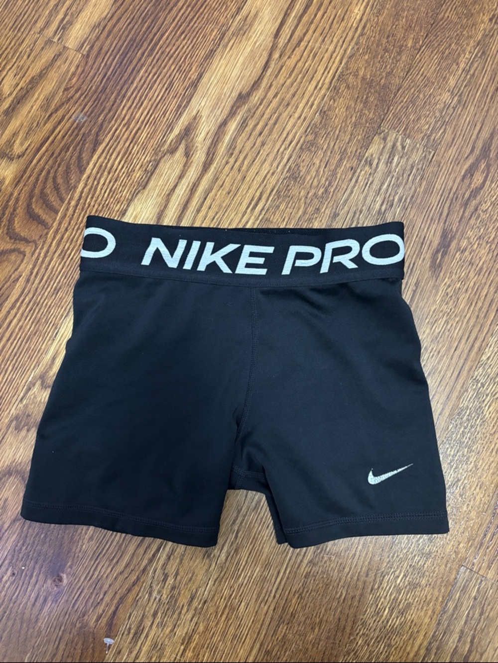 Nike Black Performance Compression Shorts with White Logo